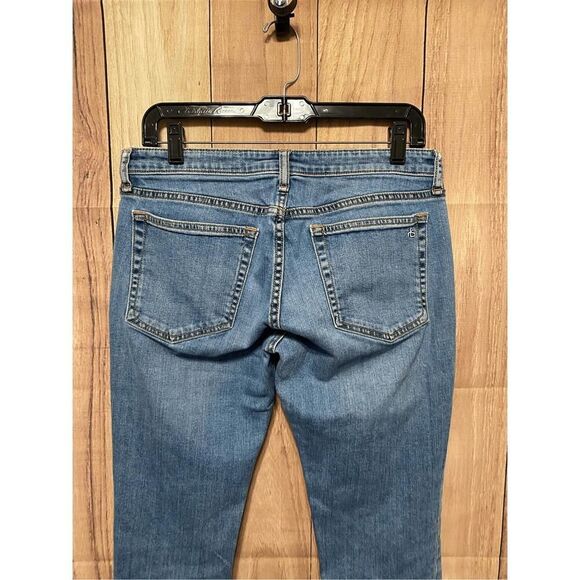 Rag & Bone NY 27 jeans dre low-rise slim boyfriend distressed blue distressed - Picture 5 of 9